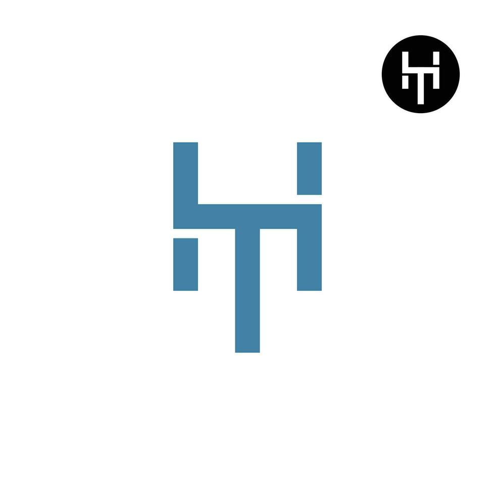 Letter HT TH Monogram Logo Design vector