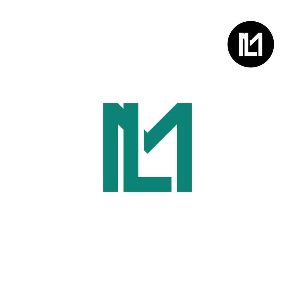 Letter ML LM Monogram Logo Design Simple vector