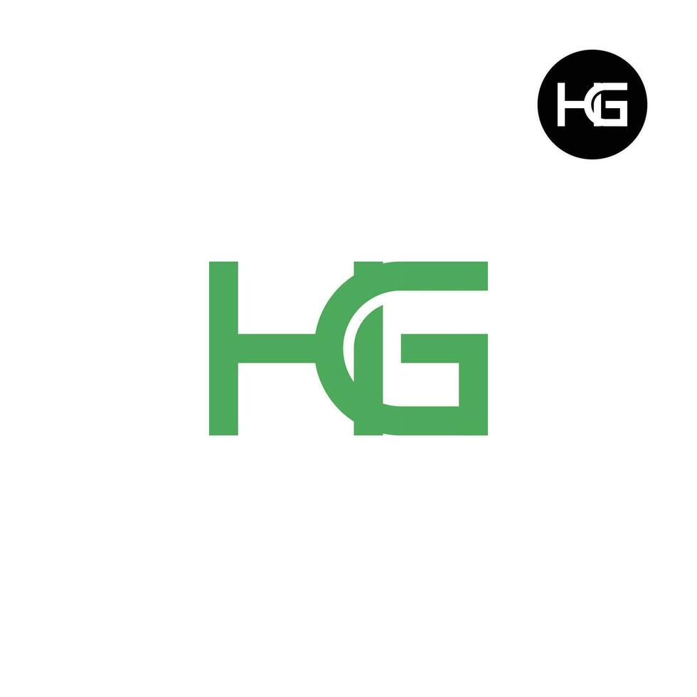 Letter HG Monogram Logo Design vector