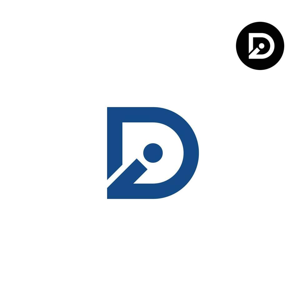 Letter DI ID Monogram Logo Design vector