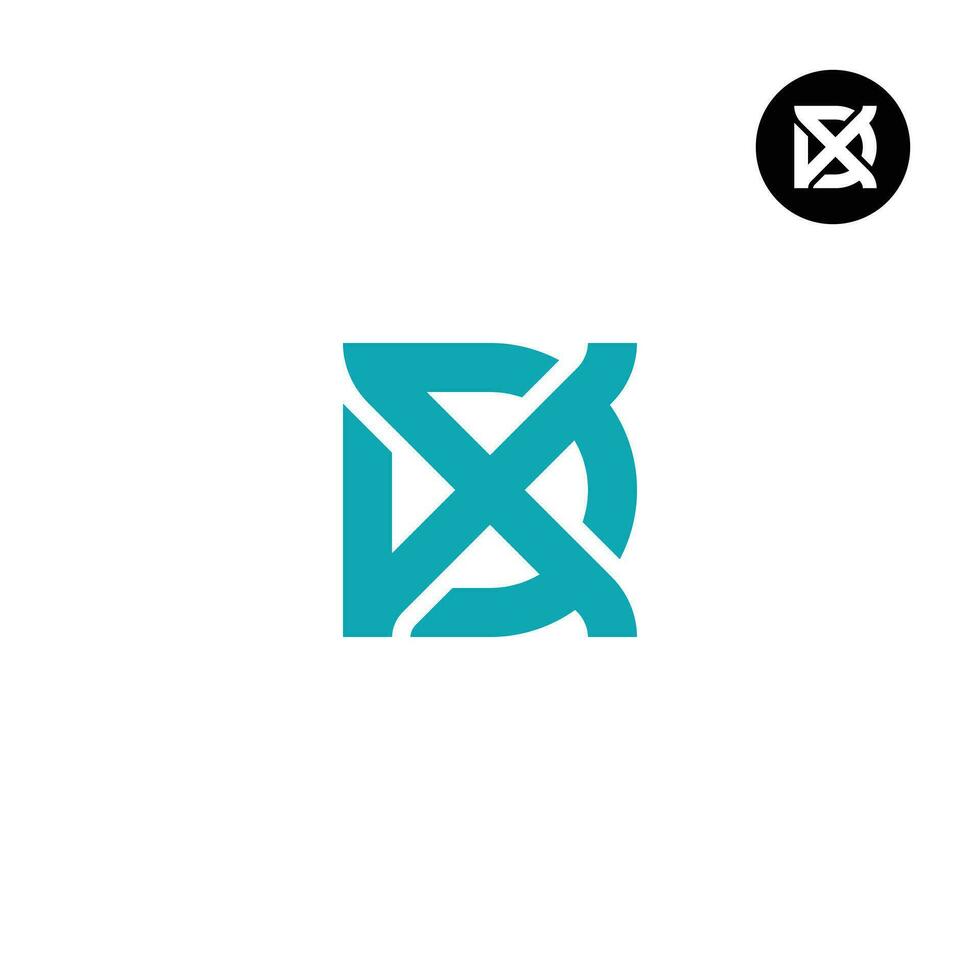 Letter DX XD Monogram Logo Design Vector