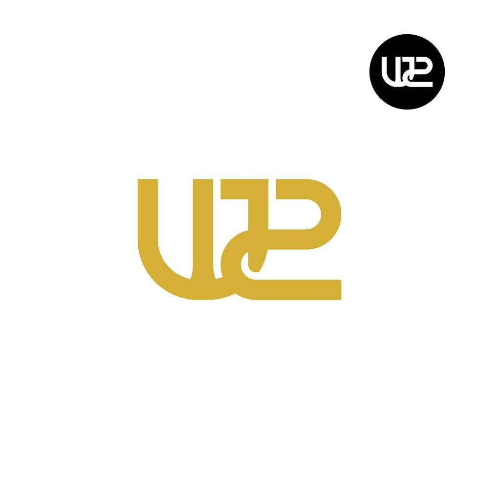 Letter W2 WZ Monogram Logo Design vector