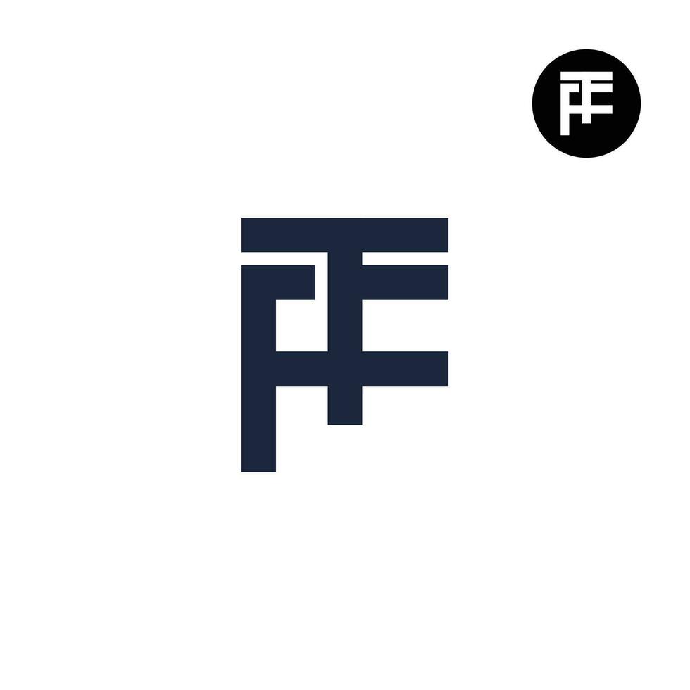 Letter TF FT Monogram Logo Design Simple vector