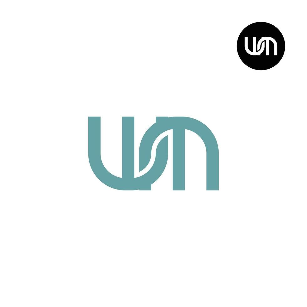 Letter WM Monogram Logo Design vector