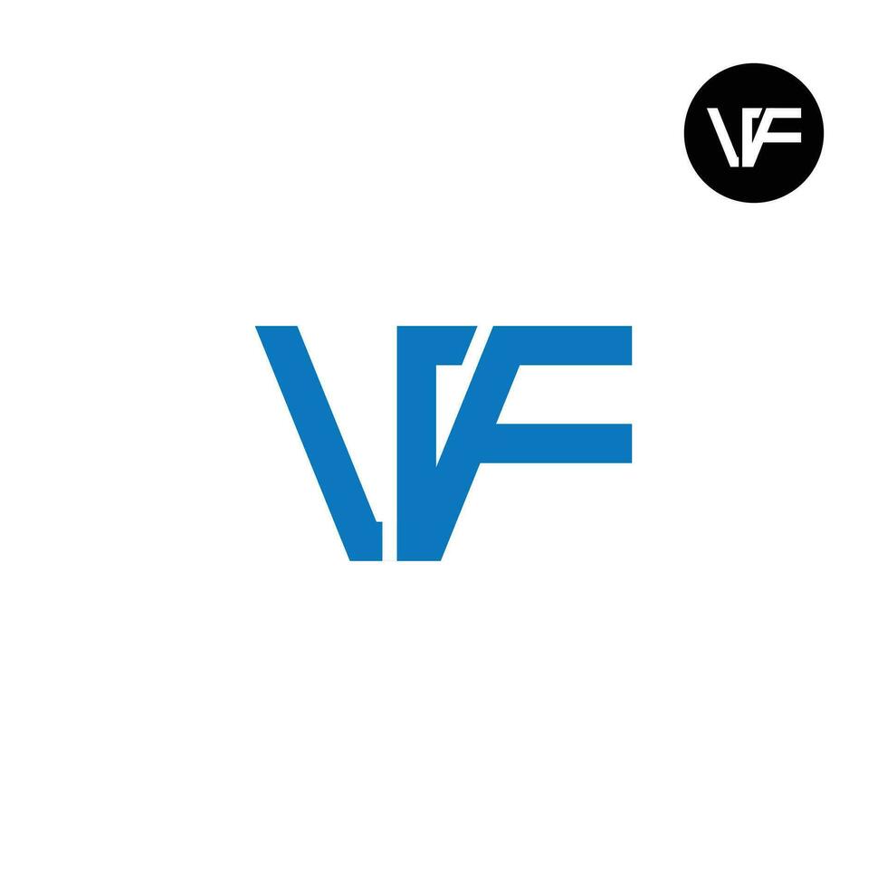 letra vf monograma logo diseño vector