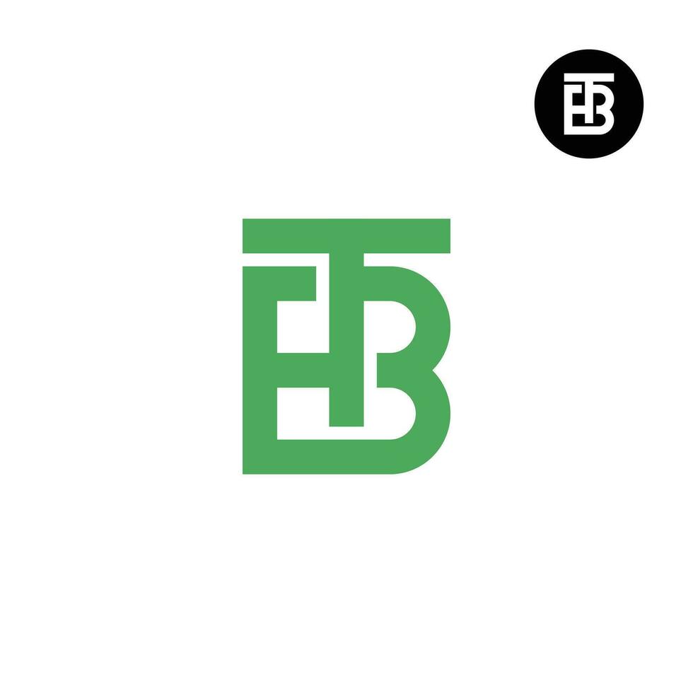 Letter TB BT Monogram Logo Design Simple vector