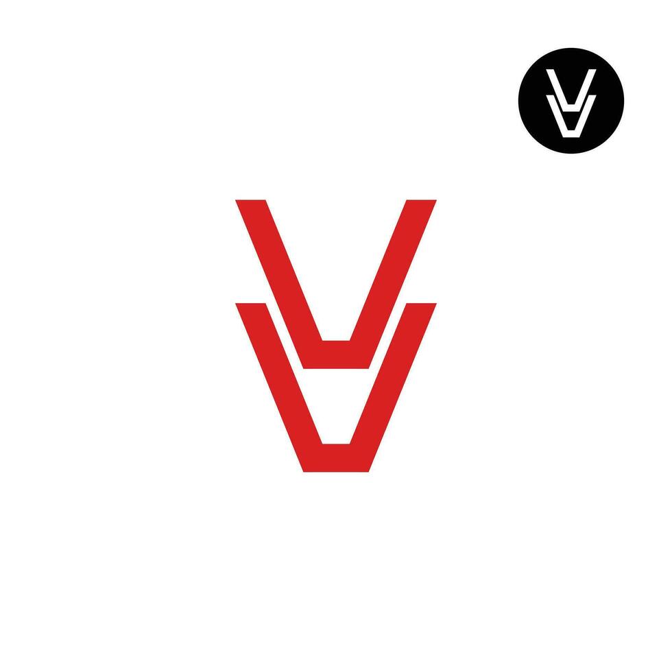 Letter VV Monogram Logo Design Simple vector