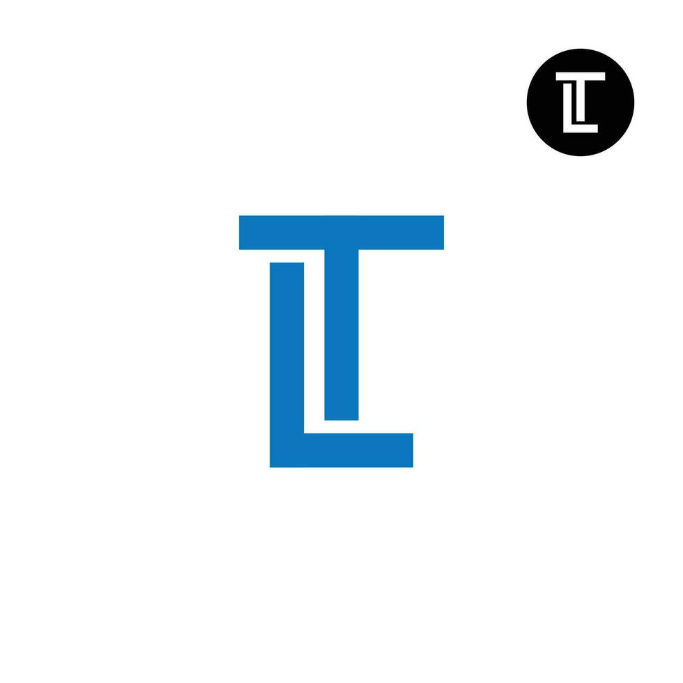 Letter TL LT Monogram Logo Design Simple vector