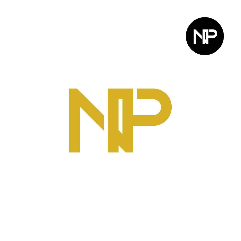 Letter NP Monogram Logo Design vector