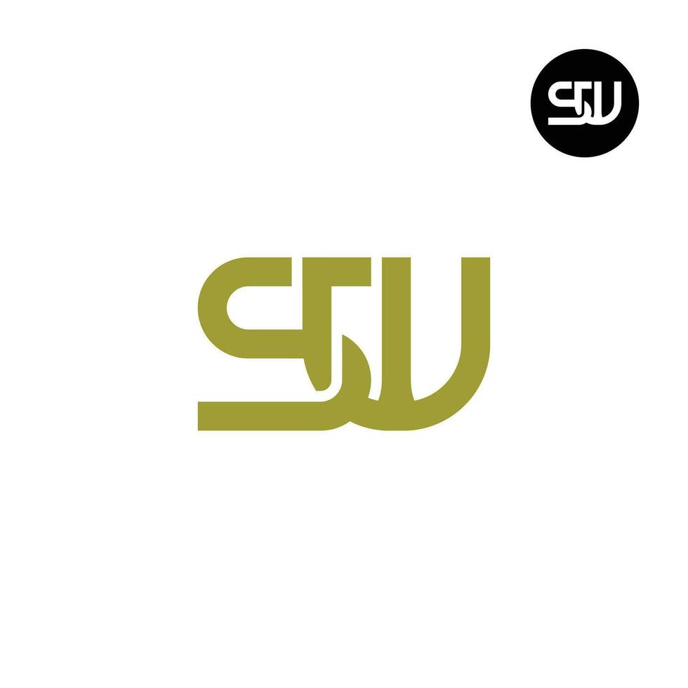 Letter SW Monogram Logo Design vector