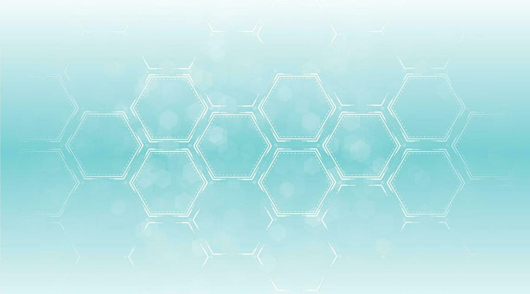 Background of hexagon geometric white blue pattern. vector