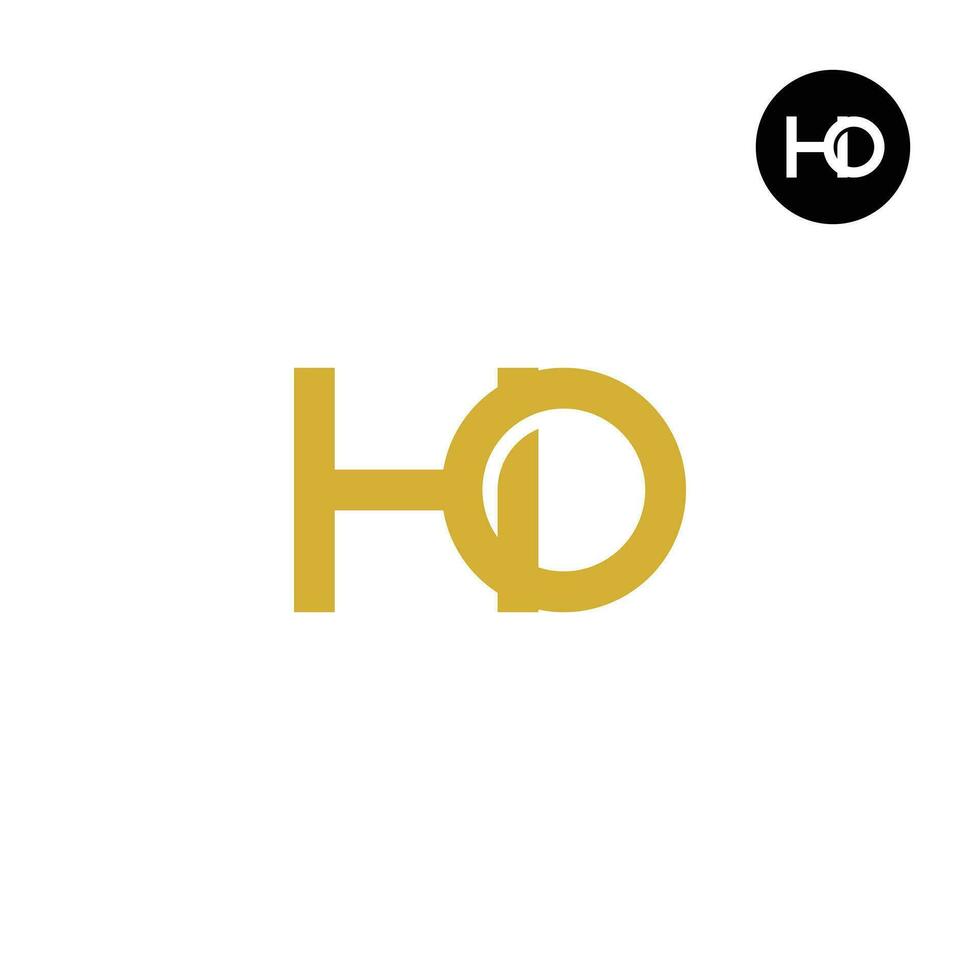 Letter HO Monogram Logo Design vector