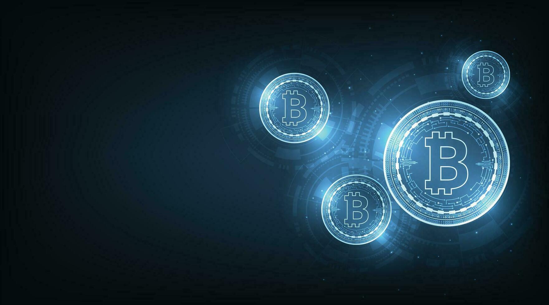 Bitcoin digital currency. vector