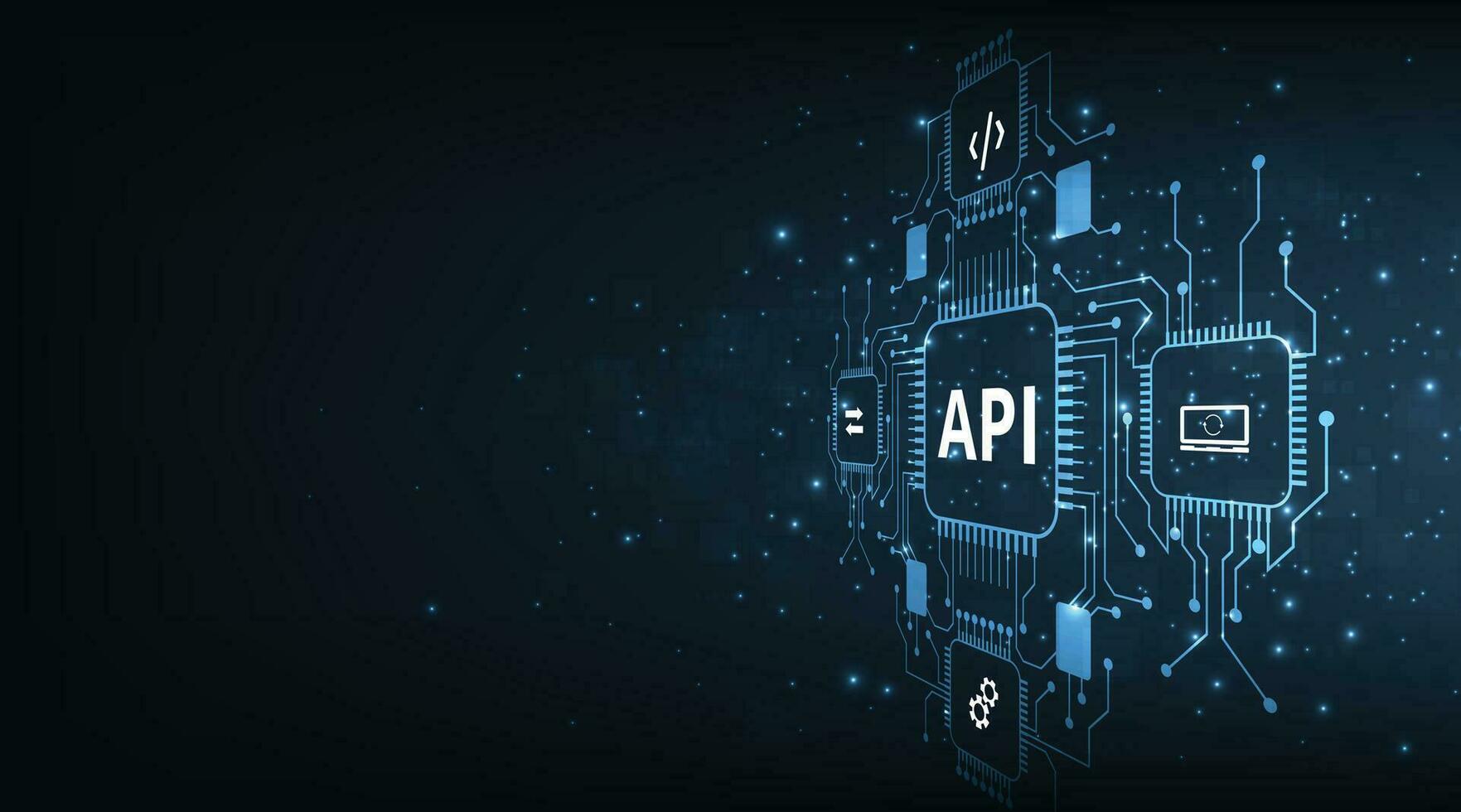 Application Programming Interface API design. vector