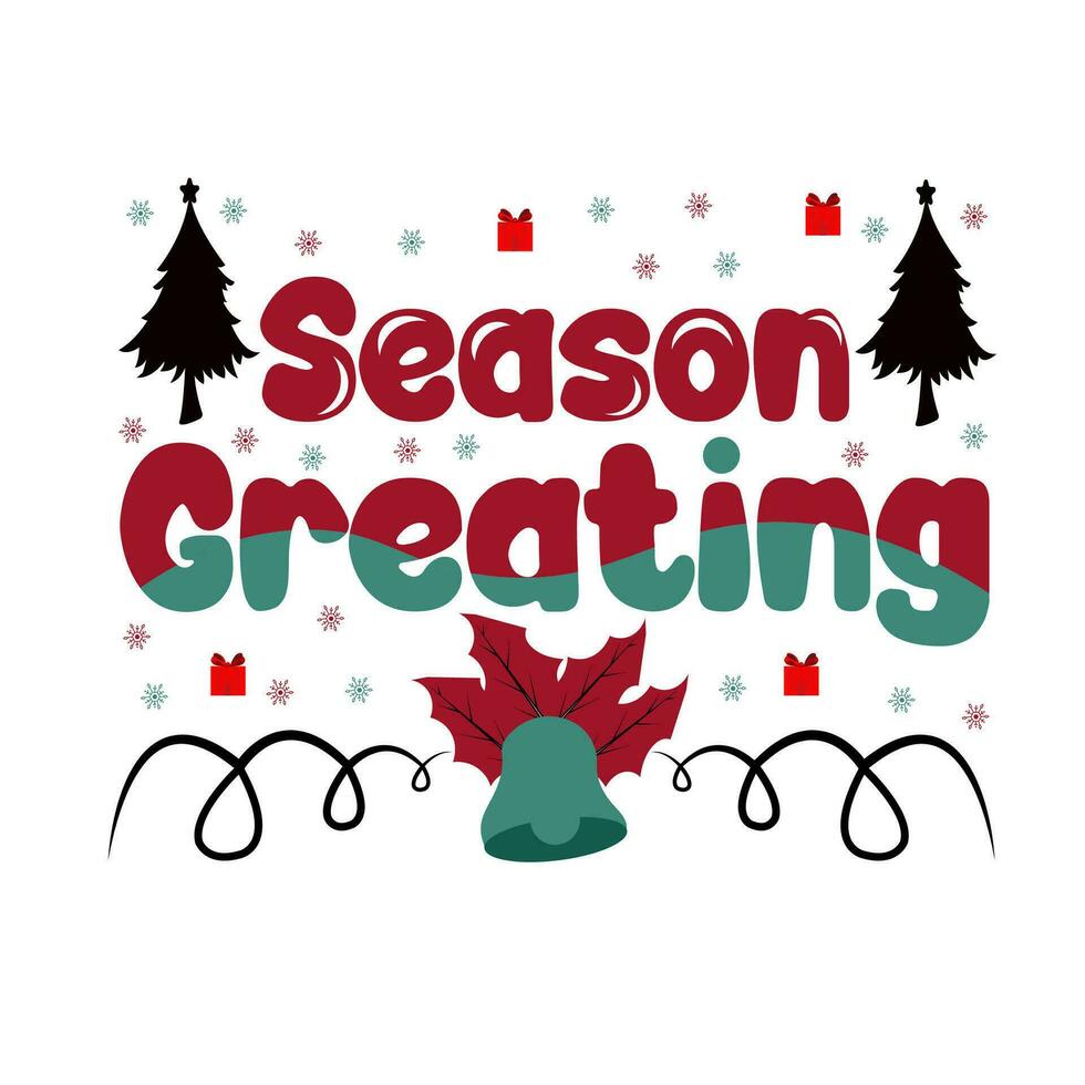 seasons greetings . vector