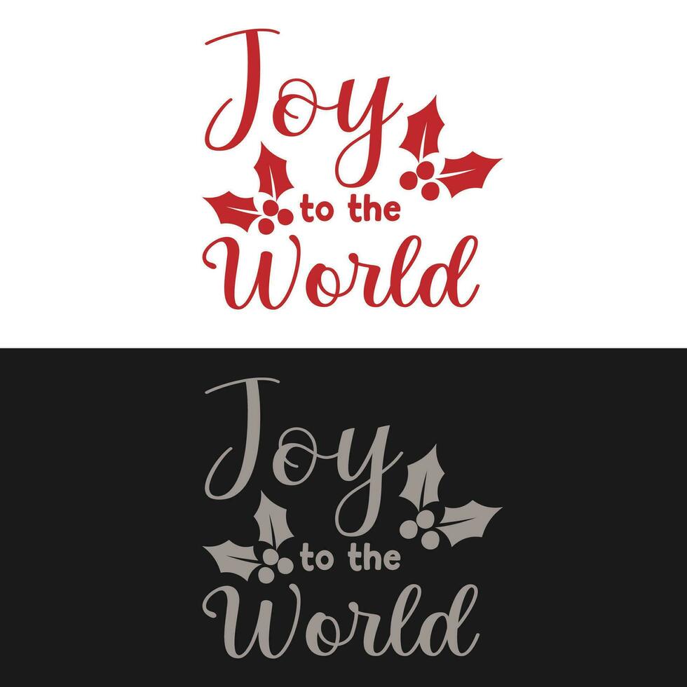 Christmas t shirt. Joy to the world vector