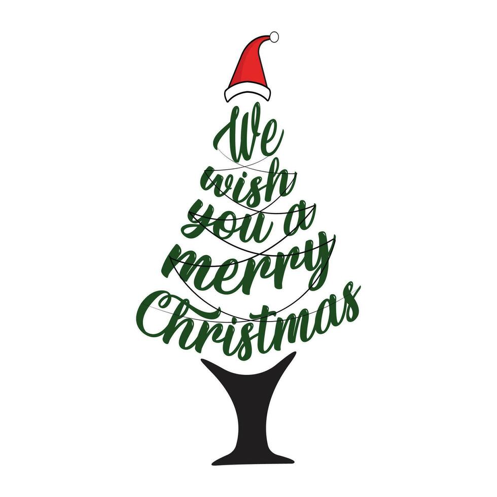 We Wish You A Merry Christmas vector