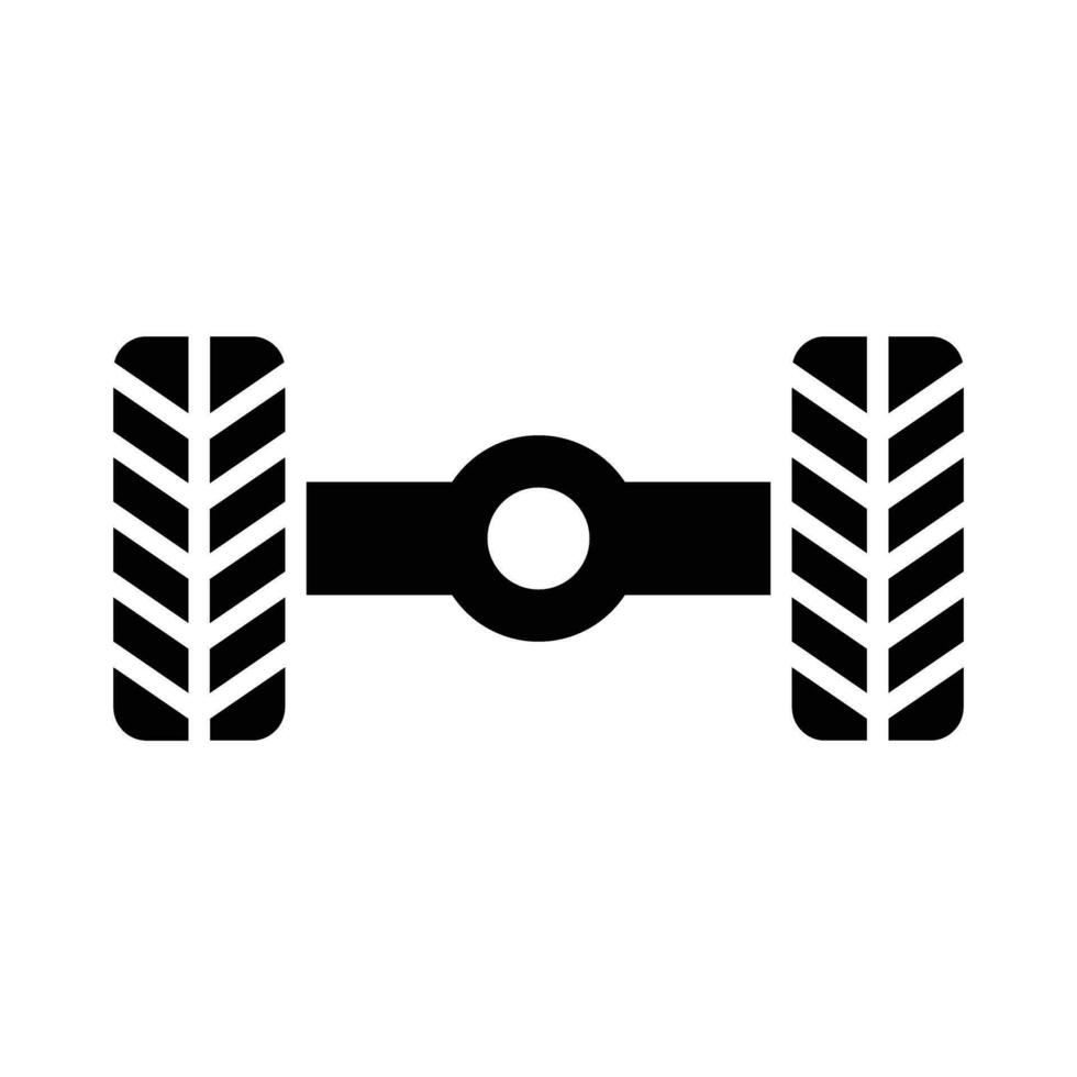 Wheel Alignment Vector Glyph Icon For Personal And Commercial Use.