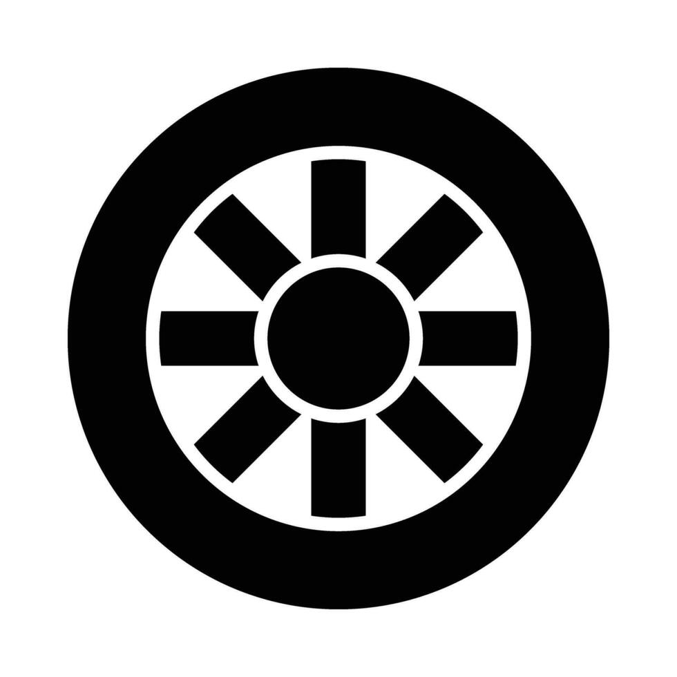 Wheel Vector Glyph Icon For Personal And Commercial Use.
