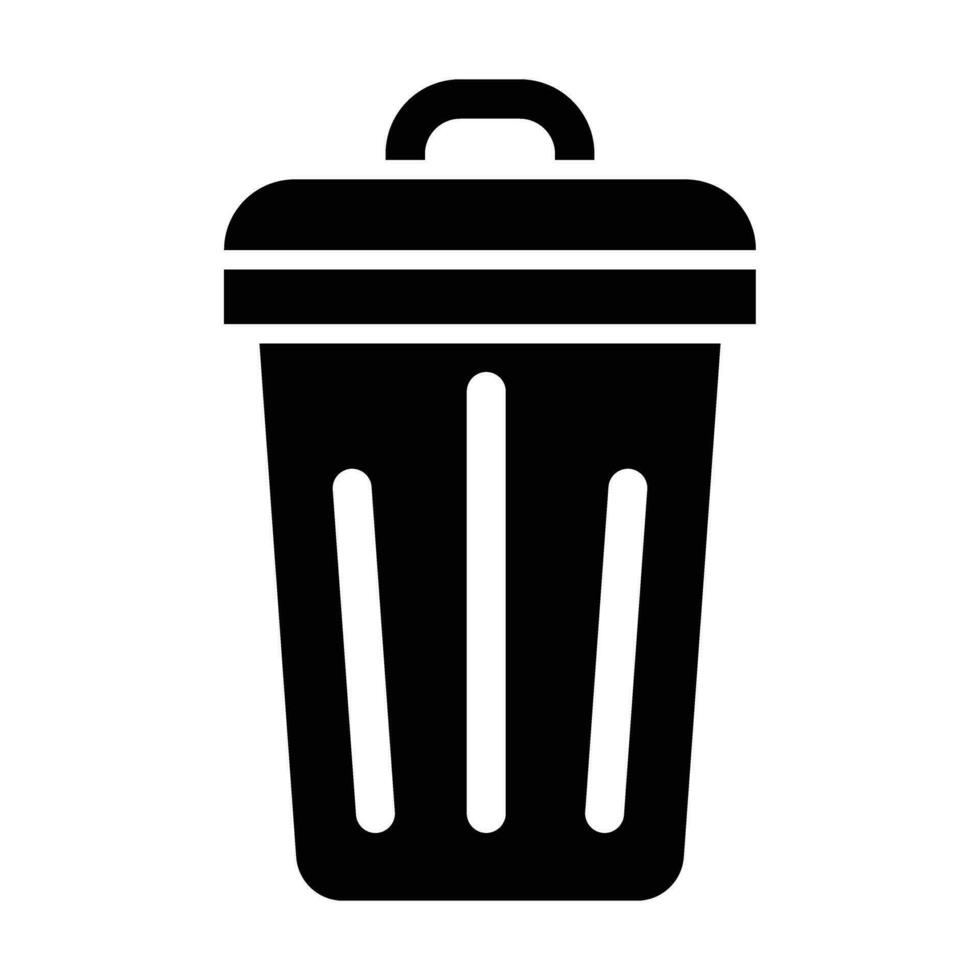 Dustbin Vector Glyph Icon For Personal And Commercial Use.