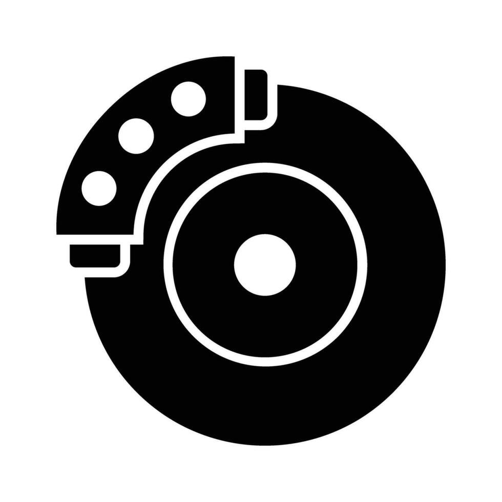Brake Disk Vector Glyph Icon For Personal And Commercial Use.