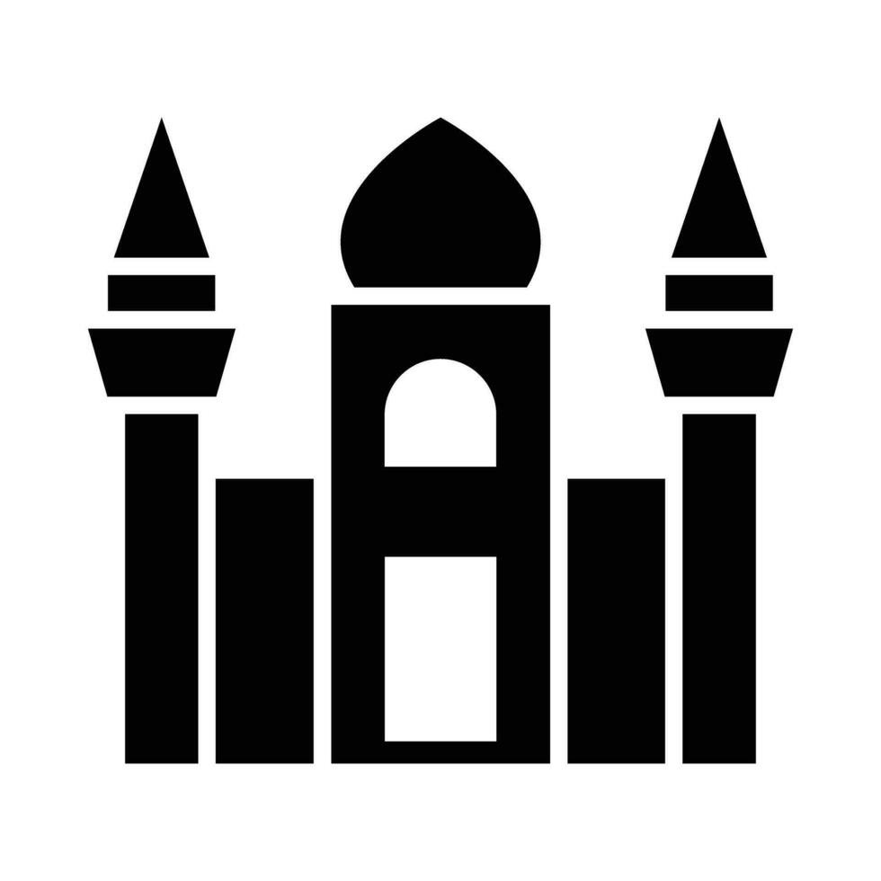 Mosque Vector Glyph Icon For Personal And Commercial Use.