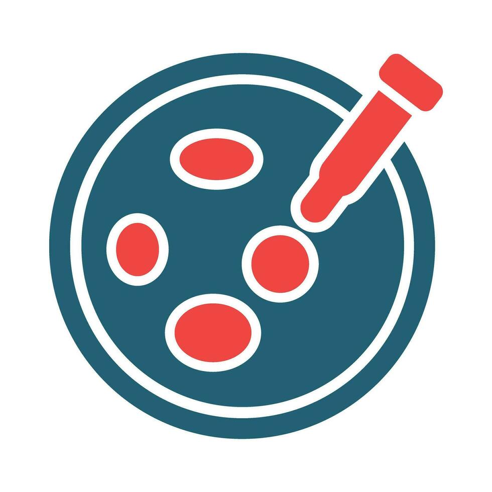 Petri Dish Glyph Two Color Icon For Personal And Commercial Use. vector