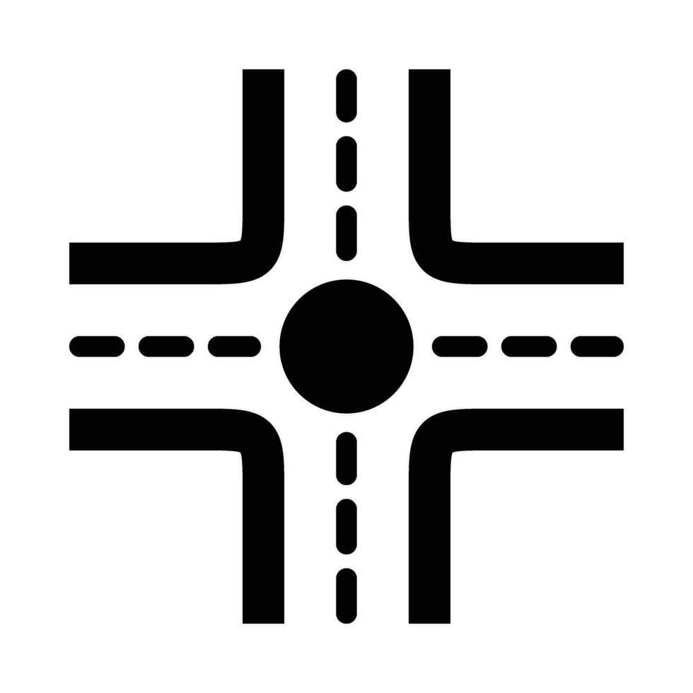 cruce de caminos vector glifo icono para personal y comercial usar.