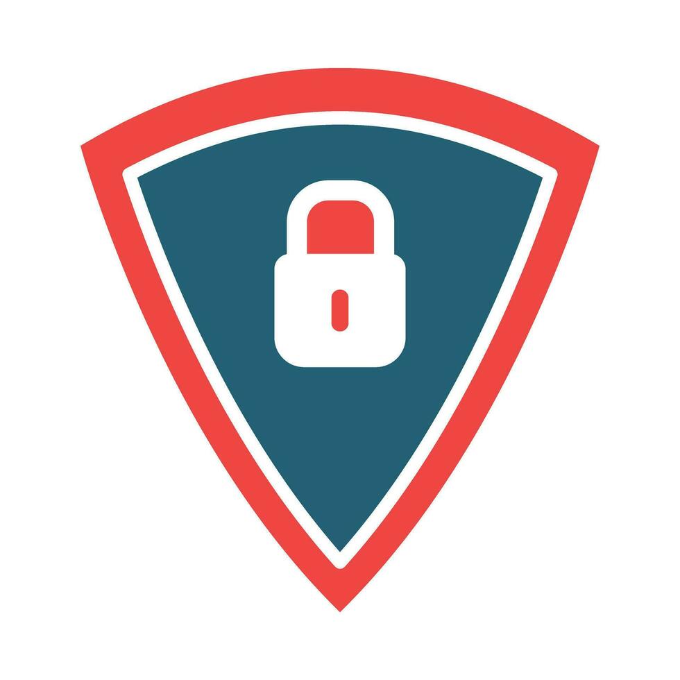 Protection Glyph Two Color Icon For Personal And Commercial Use. vector