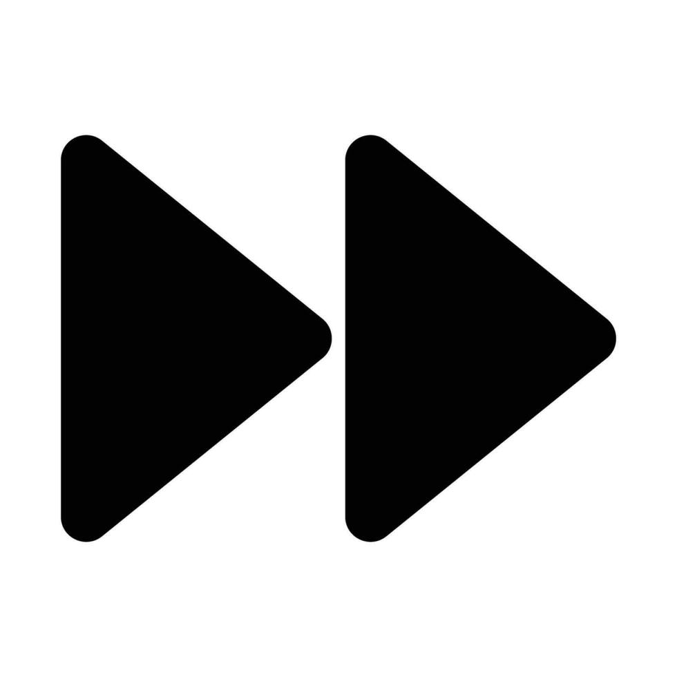Forward Vector Glyph Icon For Personal And Commercial Use.