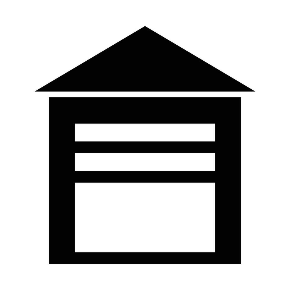 Garage Vector Glyph Icon For Personal And Commercial Use.