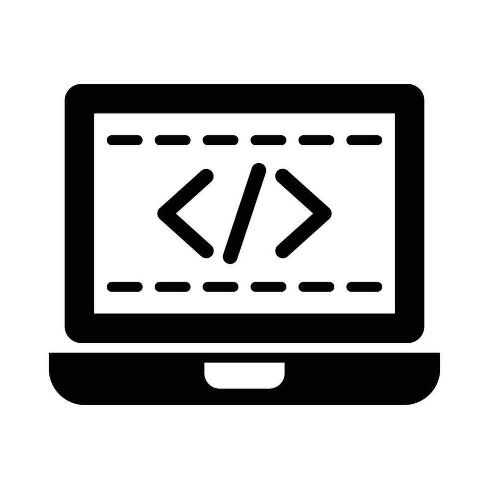 Coding Vector Glyph Icon For Personal And Commercial Use.