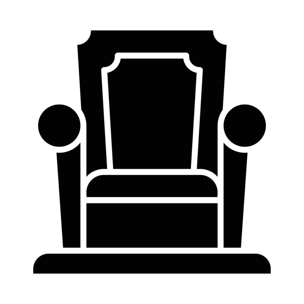 Throne Vector Glyph Icon For Personal And Commercial Use.