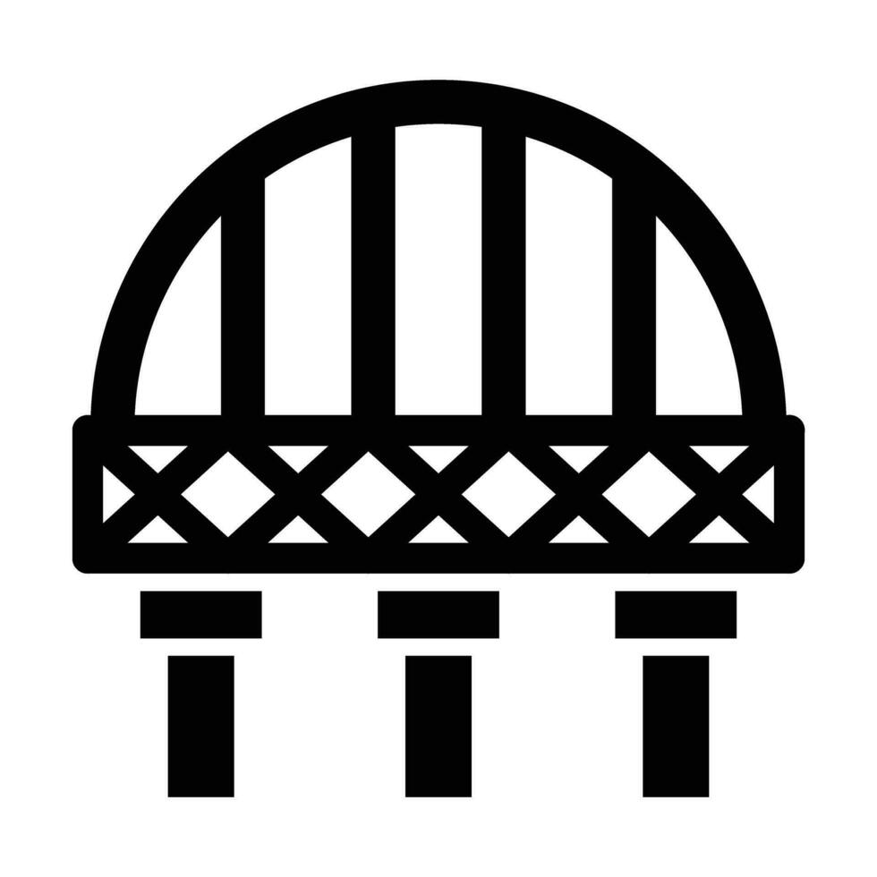 Bridge Vector Glyph Icon For Personal And Commercial Use.