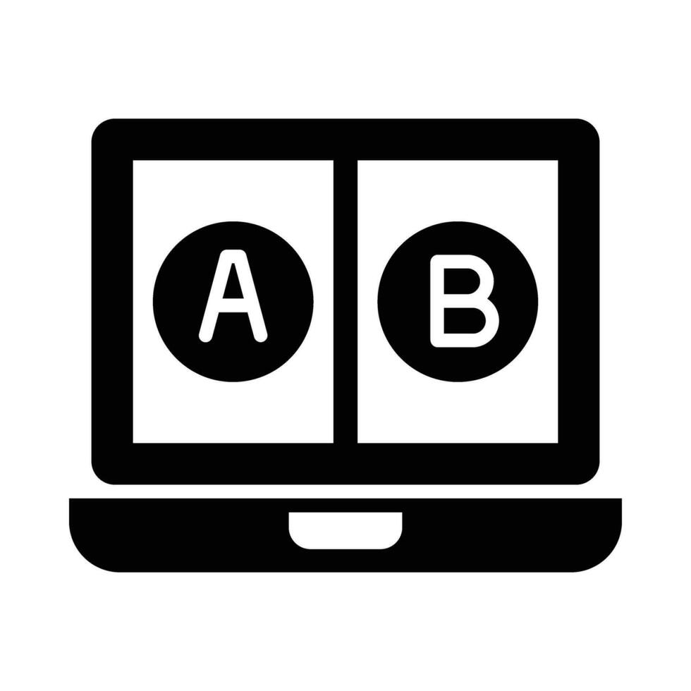 Ab Testing Vector Glyph Icon For Personal And Commercial Use.