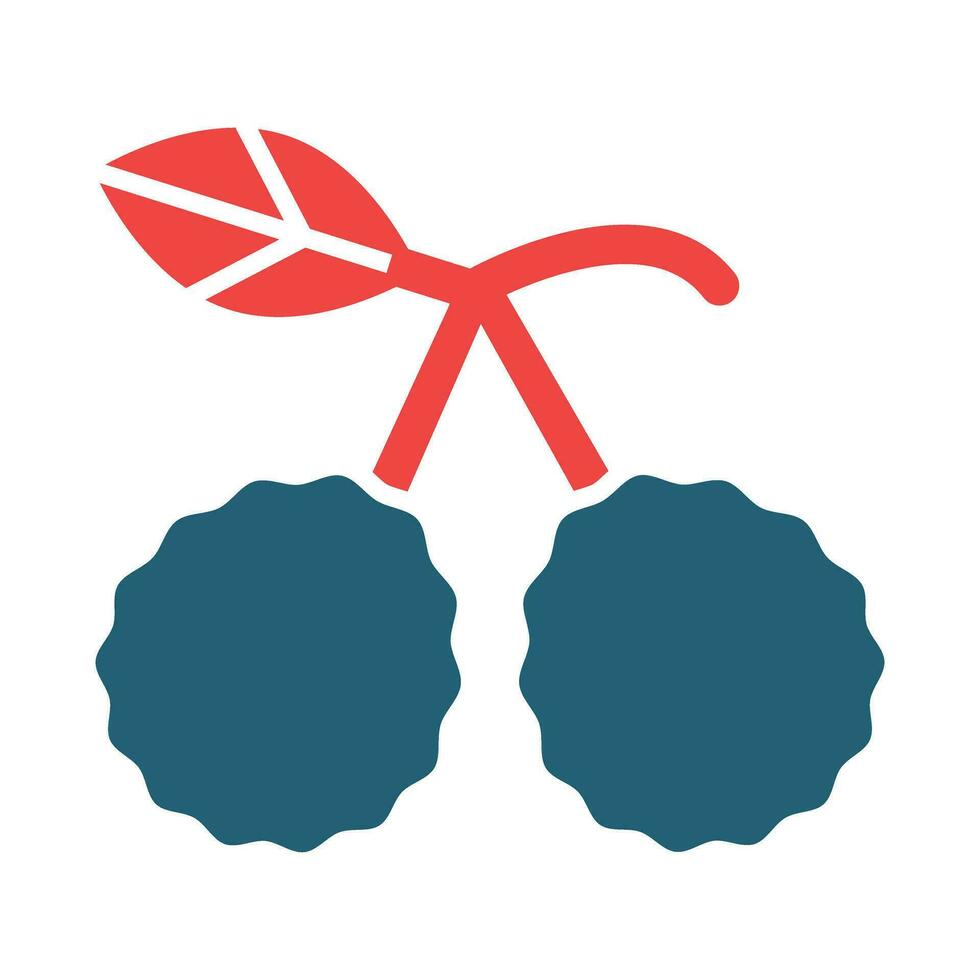 Kaffir Lime Glyph Two Color Icon For Personal And Commercial Use. vector