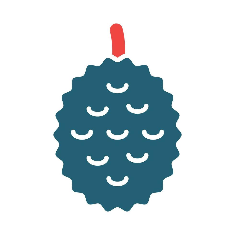 Jackfruit Glyph Two Color Icon For Personal And Commercial Use. vector