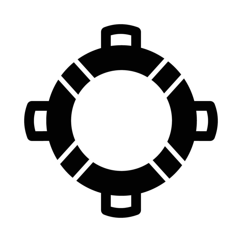 Rubber Ring Vector Glyph Icon For Personal And Commercial Use.