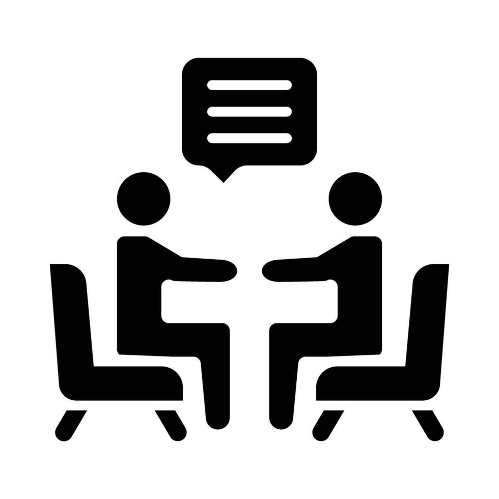 Conversation Vector Glyph Icon For Personal And Commercial Use.