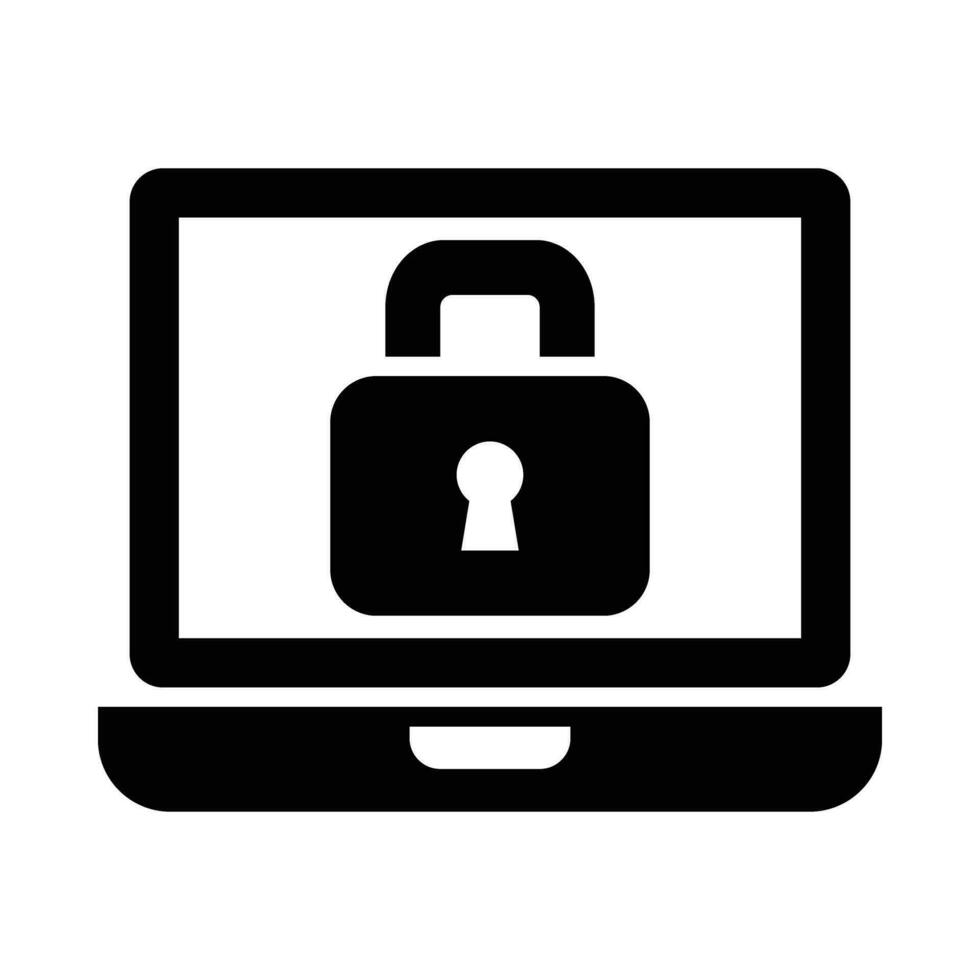 Online Security Vector Glyph Icon For Personal And Commercial Use.