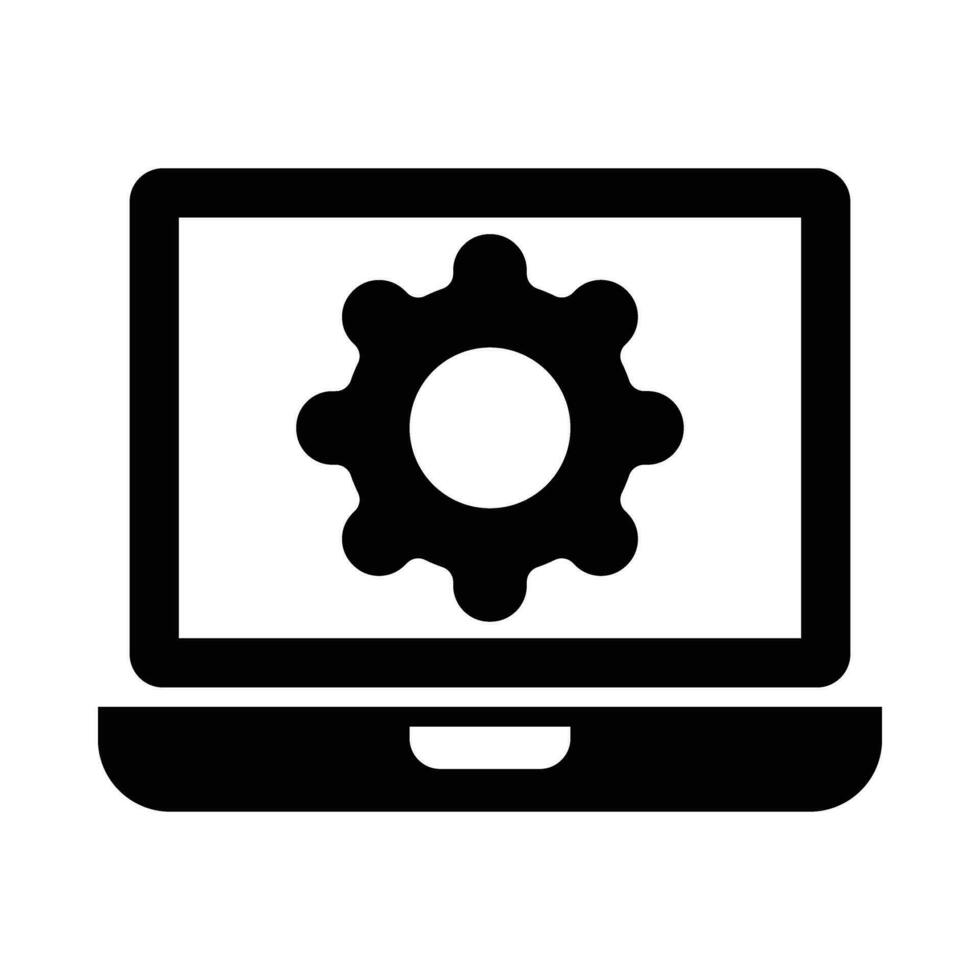 Browser Setting Vector Glyph Icon For Personal And Commercial Use.