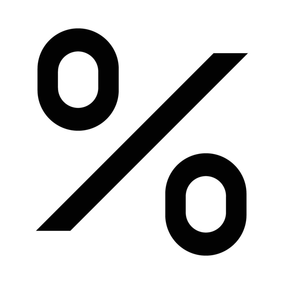 Percentage Vector Glyph Icon For Personal And Commercial Use.