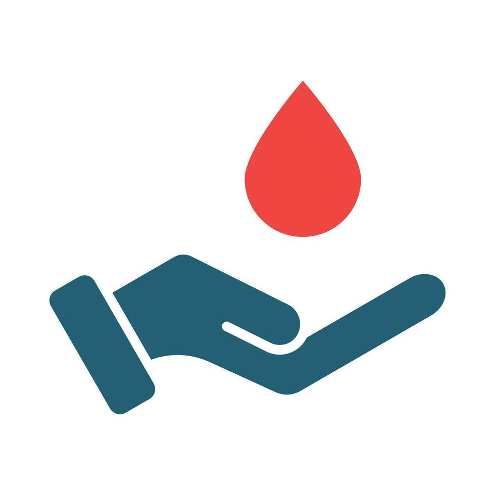 Save Water Glyph Two Color Icon For Personal And Commercial Use. vector