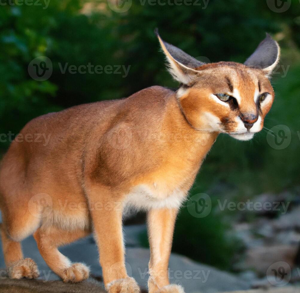 Caracal with a combination of wild cat photo