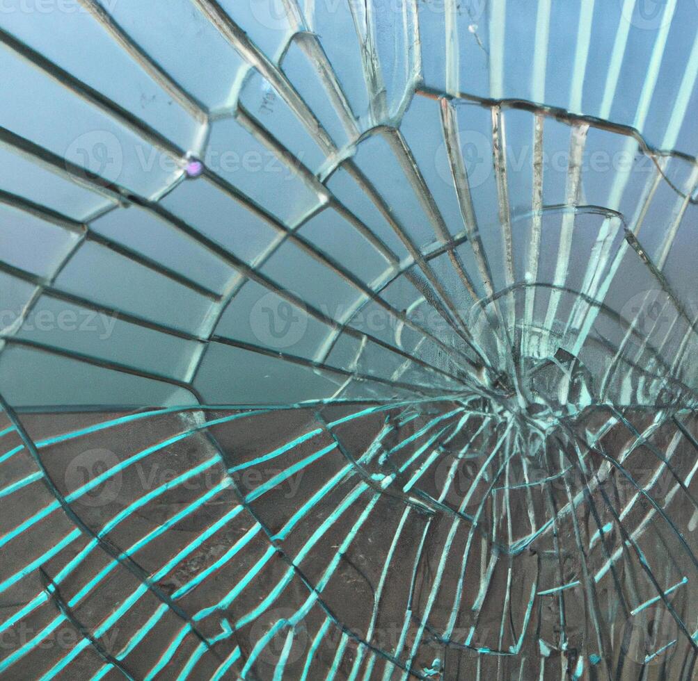 Amazing shattered glass Window photo