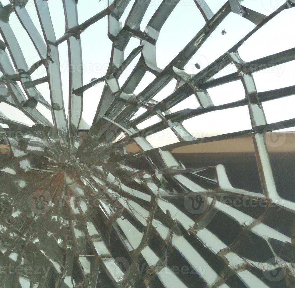 Amazing shattered glass Window photo