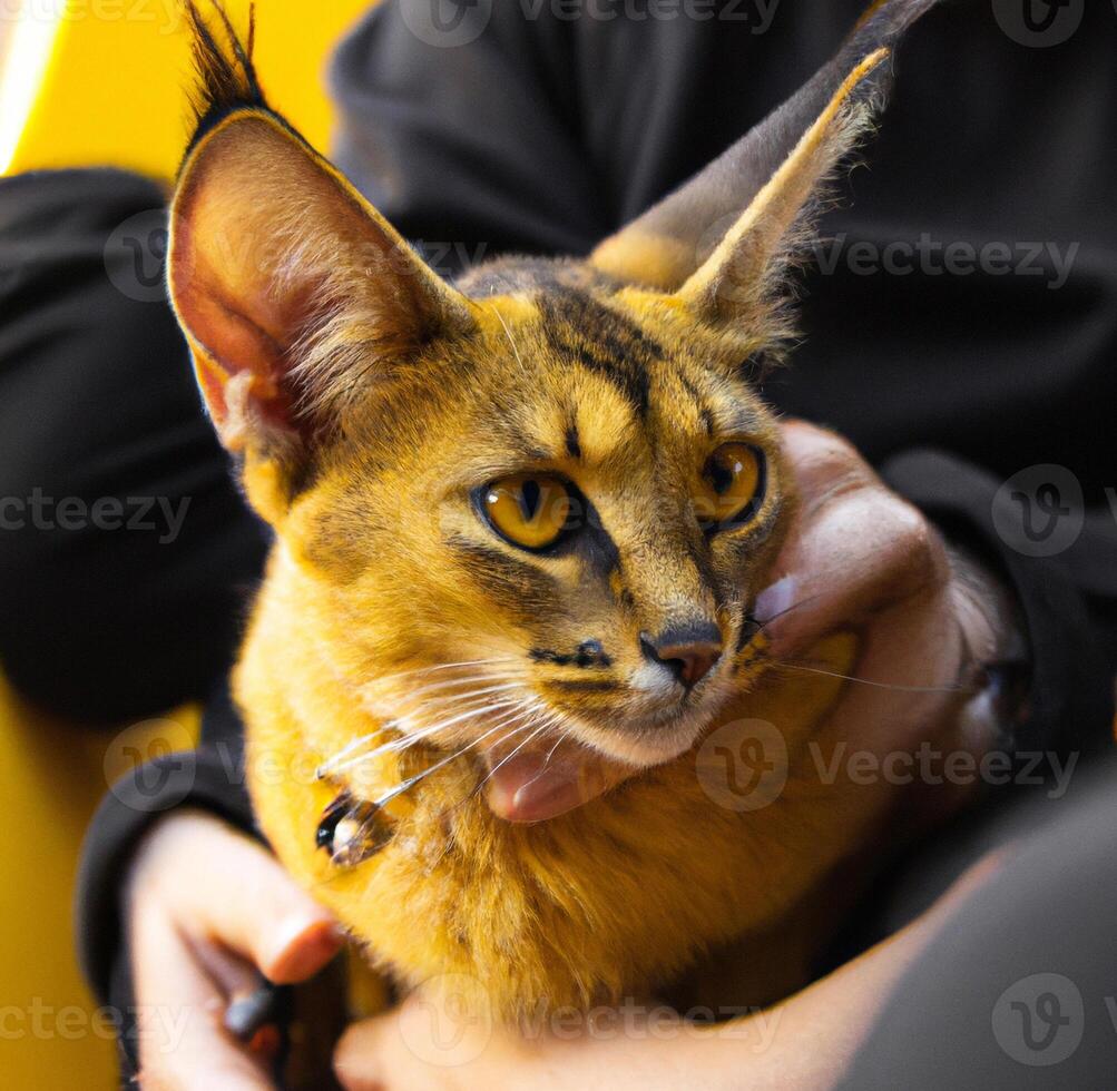 Caracal with a combination of wild cat photo