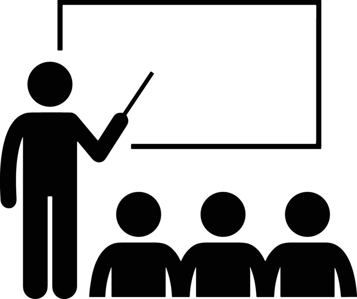 Teacher icon symbol vector image. Illustration of the training business school classroom icon design image.