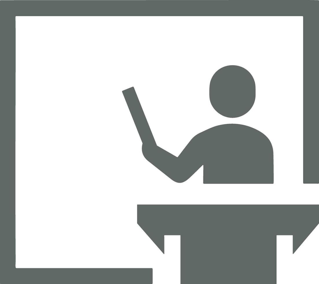 Teacher icon symbol vector image. Illustration of the training business school classroom icon design image.