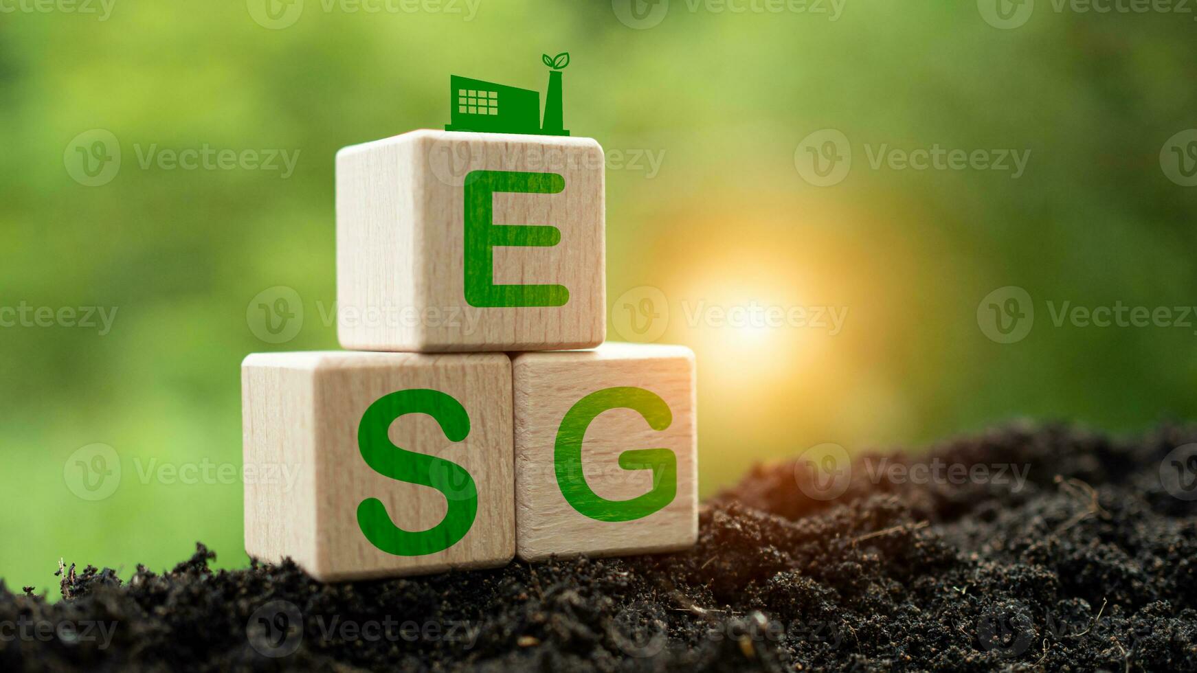 ESG concept for environment, society and governance in sustainable. business responsible environmental. photo